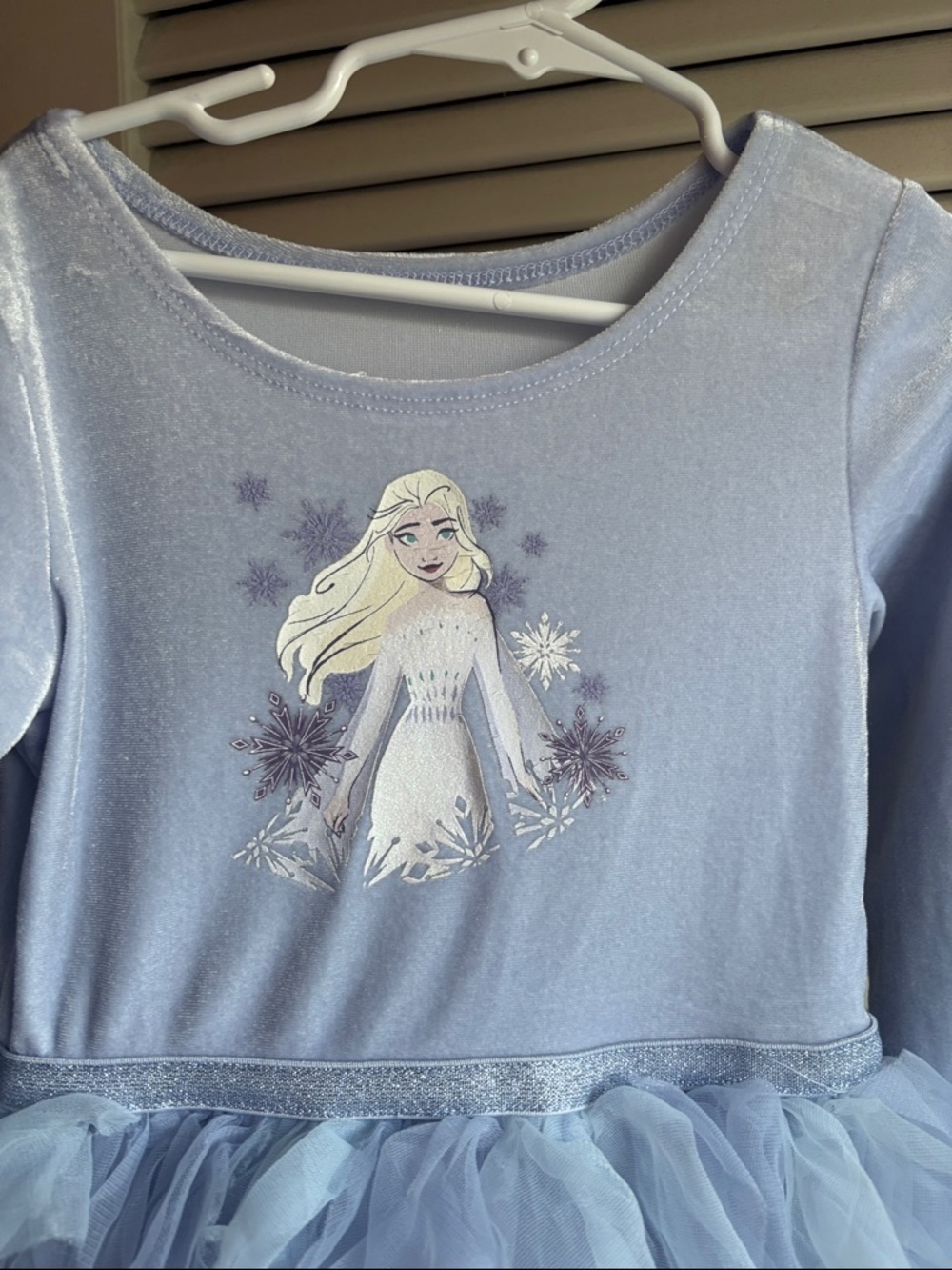 Disney Light Blue Frozen Elsa Tulle Ruffle Dress - Picture 2 of 6
